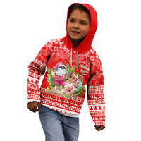 Personalised Hawaii Mele Kalikimaka Kid Hoodie Santa Beach Merry Christmas - Wonder Print Shop