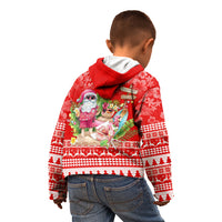 Personalised Hawaii Mele Kalikimaka Kid Hoodie Santa Beach Merry Christmas - Wonder Print Shop