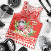 Personalised Hawaii Mele Kalikimaka Men Tank Top Santa Beach Merry Christmas - Wonder Print Shop