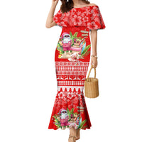 Personalised Hawaii Mele Kalikimaka Mermaid Dress Santa Beach Merry Christmas - Wonder Print Shop