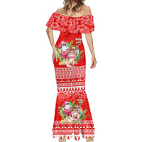 Personalised Hawaii Mele Kalikimaka Mermaid Dress Santa Beach Merry Christmas - Wonder Print Shop