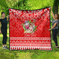 Personalised Hawaii Mele Kalikimaka Quilt Santa Beach Merry Christmas - Wonder Print Shop