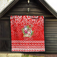 Personalised Hawaii Mele Kalikimaka Quilt Santa Beach Merry Christmas - Wonder Print Shop