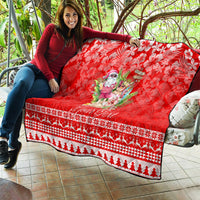 Personalised Hawaii Mele Kalikimaka Quilt Santa Beach Merry Christmas - Wonder Print Shop