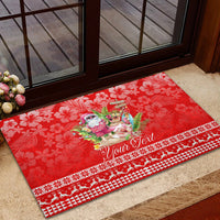 Personalised Hawaii Mele Kalikimaka Rubber Doormat Santa Beach Merry Christmas - Wonder Print Shop