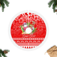 Personalised Hawaii Mele Kalikimaka Tree Skirt Santa Beach Merry Christmas - Wonder Print Shop