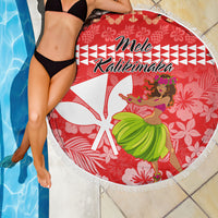 Hawaii Mele Kalikimaka Beach Blanket Santa Claus and Hula Dancing Merry Christmas LT9 - Wonder Print Shop
