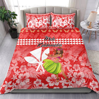 Hawaii Mele Kalikimaka Bedding Set Santa Claus and Hula Dancing Merry Christmas LT9 - Wonder Print Shop