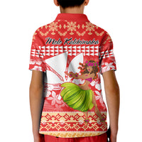 Hawaii Mele Kalikimaka Kid Polo Shirt Santa Claus and Hula Dancing Merry Christmas - Wonder Print Shop