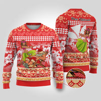 Hawaii Mele Kalikimaka Ugly Christmas Sweater Santa Claus and Hula Dancing Merry Christmas - Wonder Print Shop