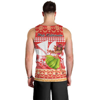 Hawaii Mele Kalikimaka Men Tank Top Santa Claus and Hula Dancing Merry Christmas - Wonder Print Shop