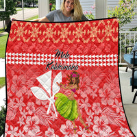 Hawaii Mele Kalikimaka Quilt Santa Claus and Hula Dancing Merry Christmas - Wonder Print Shop