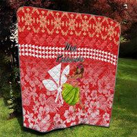 Hawaii Mele Kalikimaka Quilt Santa Claus and Hula Dancing Merry Christmas - Wonder Print Shop