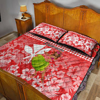 Hawaii Mele Kalikimaka Quilt Bed Set Santa Claus and Hula Dancing Merry Christmas - Wonder Print Shop