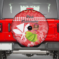 Hawaii Mele Kalikimaka Spare Tire Cover Santa Claus and Hula Dancing Merry Christmas - Wonder Print Shop