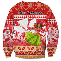 Hawaii Mele Kalikimaka Sweatshirt Santa Claus and Hula Dancing Merry Christmas - Wonder Print Shop