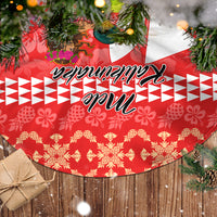 Hawaii Mele Kalikimaka Tree Skirt Santa Claus and Hula Dancing Merry Christmas - Wonder Print Shop