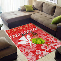 Personalised Hawaii Mele Kalikimaka Area Rug Santa Claus and Hula Dancing Merry Christmas LT9 - Wonder Print Shop