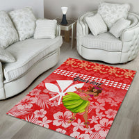 Personalised Hawaii Mele Kalikimaka Area Rug Santa Claus and Hula Dancing Merry Christmas LT9 - Wonder Print Shop