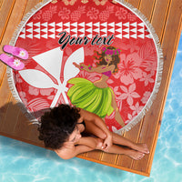Personalised Hawaii Mele Kalikimaka Beach Blanket Santa Claus and Hula Dancing Merry Christmas LT9 - Wonder Print Shop