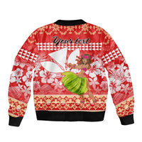 Personalised Hawaii Mele Kalikimaka Bomber Jacket Santa Claus and Hula Dancing Merry Christmas LT9 - Wonder Print Shop