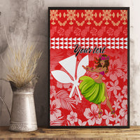 Personalised Hawaii Mele Kalikimaka Canvas Wall Art Santa Claus and Hula Dancing Merry Christmas LT9 - Wonder Print Shop