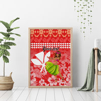 Personalised Hawaii Mele Kalikimaka Canvas Wall Art Santa Claus and Hula Dancing Merry Christmas LT9 - Wonder Print Shop