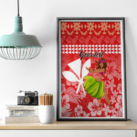 Personalised Hawaii Mele Kalikimaka Canvas Wall Art Santa Claus and Hula Dancing Merry Christmas LT9 - Wonder Print Shop