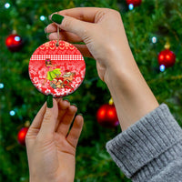 Personalised Hawaii Mele Kalikimaka Ceramic Ornament Santa Claus and Hula Dancing Merry Christmas LT9 - Wonder Print Shop