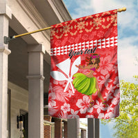 Personalised Hawaii Mele Kalikimaka Garden Flag Santa Claus and Hula Dancing Merry Christmas - Wonder Print Shop