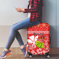 Personalised Hawaii Mele Kalikimaka Luggage Cover Santa Claus and Hula Dancing Merry Christmas - Wonder Print Shop