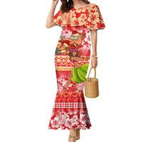 Personalised Hawaii Mele Kalikimaka Mermaid Dress Santa Claus and Hula Dancing Merry Christmas - Wonder Print Shop
