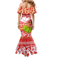 Personalised Hawaii Mele Kalikimaka Mermaid Dress Santa Claus and Hula Dancing Merry Christmas - Wonder Print Shop