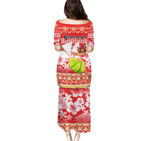 Personalised Hawaii Mele Kalikimaka Puletasi Santa Claus and Hula Dancing Merry Christmas - Wonder Print Shop