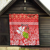 Personalised Hawaii Mele Kalikimaka Quilt Santa Claus and Hula Dancing Merry Christmas - Wonder Print Shop