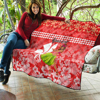 Personalised Hawaii Mele Kalikimaka Quilt Santa Claus and Hula Dancing Merry Christmas - Wonder Print Shop