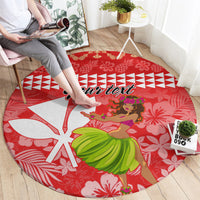 personalised-hawaii-mele-kalikimaka-round-carpet-santa-claus-and-hula-dancing-merry-christmas