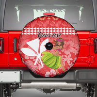 Personalised Hawaii Mele Kalikimaka Spare Tire Cover Santa Claus and Hula Dancing Merry Christmas - Wonder Print Shop