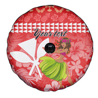 Personalised Hawaii Mele Kalikimaka Spare Tire Cover Santa Claus and Hula Dancing Merry Christmas - Wonder Print Shop