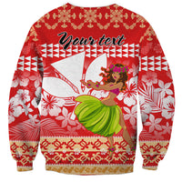 Personalised Hawaii Mele Kalikimaka Sweatshirt Santa Claus and Hula Dancing Merry Christmas - Wonder Print Shop