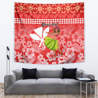 Personalised Hawaii Mele Kalikimaka Tapestry Santa Claus and Hula Dancing Merry Christmas - Wonder Print Shop