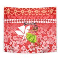 Personalised Hawaii Mele Kalikimaka Tapestry Santa Claus and Hula Dancing Merry Christmas - Wonder Print Shop