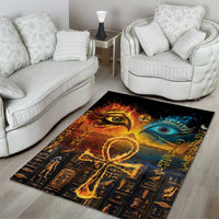 Eye of Ra and Eye of Horus Area Rug Power and Magic Ancient Egyptian Mythology LT9 - Wonder Print Shop