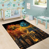 Eye of Ra and Eye of Horus Area Rug Power and Magic Ancient Egyptian Mythology LT9 - Wonder Print Shop