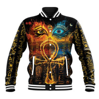 Eye of Ra and Eye of Horus Baseball Jacket Power and Magic Ancient Egyptian Mythology LT9 - Wonder Print Shop