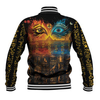 Eye of Ra and Eye of Horus Baseball Jacket Power and Magic Ancient Egyptian Mythology LT9 - Wonder Print Shop