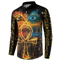 Eye of Ra and Eye of Horus Button Sweatshirt Power and Magic Ancient Egyptian Mythology LT9 - Wonder Print Shop