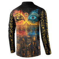 Eye of Ra and Eye of Horus Button Sweatshirt Power and Magic Ancient Egyptian Mythology LT9 - Wonder Print Shop