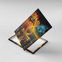 Eye of Ra and Eye of Horus Canvas Wall Art Power and Magic Ancient Egyptian Mythology LT9 - Wonder Print Shop