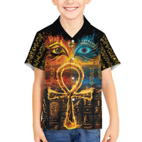 Eye of Ra and Eye of Horus Family Matching Puletasi and Hawaiian Shirt Power and Magic Ancient Egyptian Mythology - Wonder Print Shop